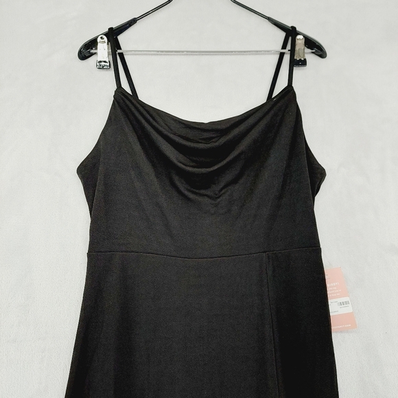 New Birdy Grey Ash Crepe Black Maxi Dress P1632 - Picture 4 of 10